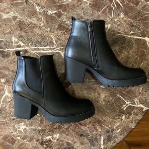Chunky Platform Heeled Booties